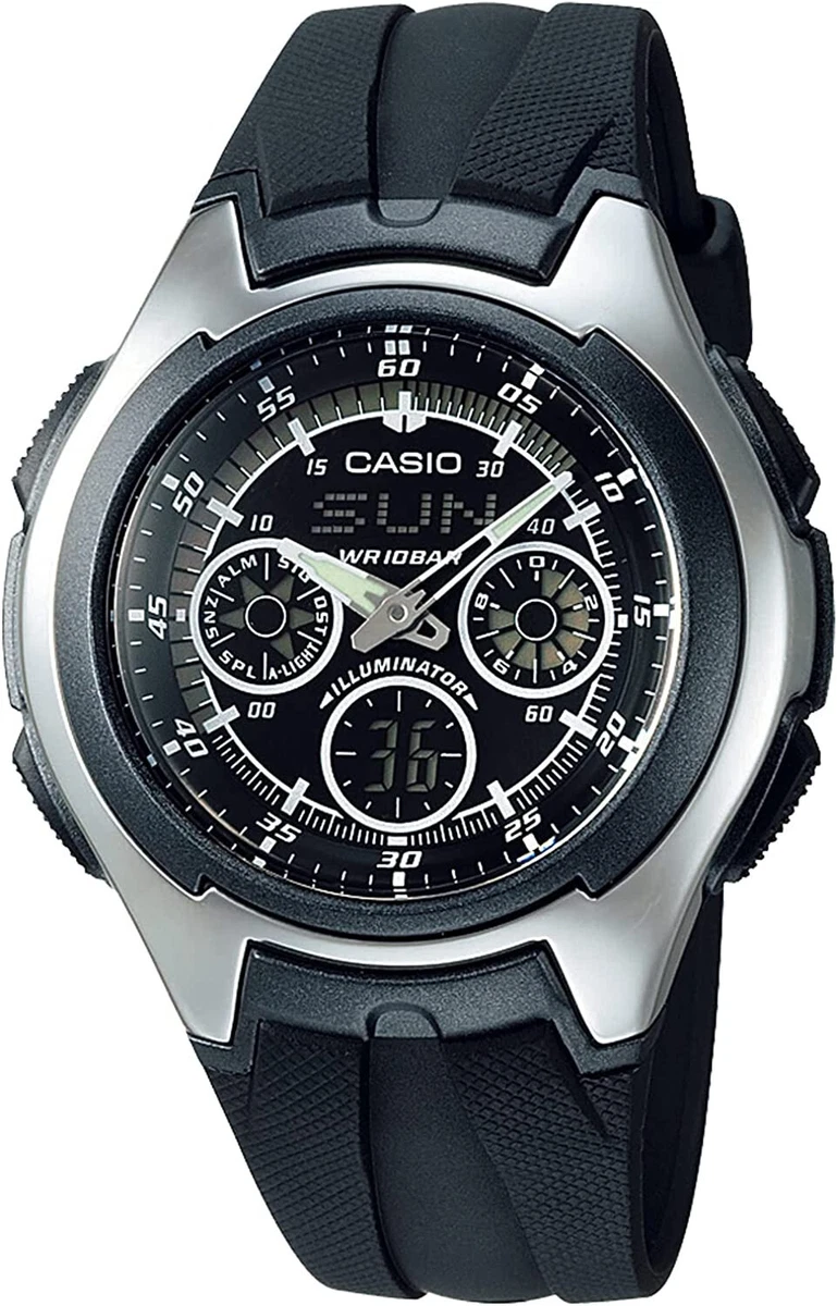 Casio Japan Men s Standard Wristwatch AQ 163W 1B1JH Black eBay