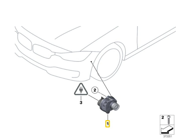 OEM BMW 3 F30 Front View Camera 66539240352 Genuine for sale  