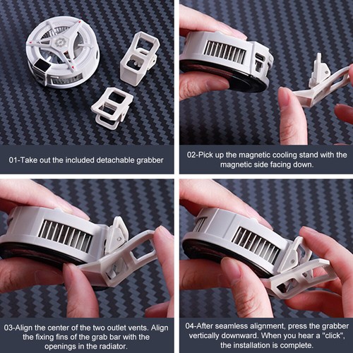 Magnetic/Back-clipMobile Phone Semiconductor Radiator Phone Cooler(White) - Afbeelding 6 van 8