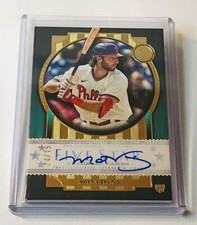 2022 Topps Five Star Base Auto Aqua Matt Vierling Phillies Rookie 24/75