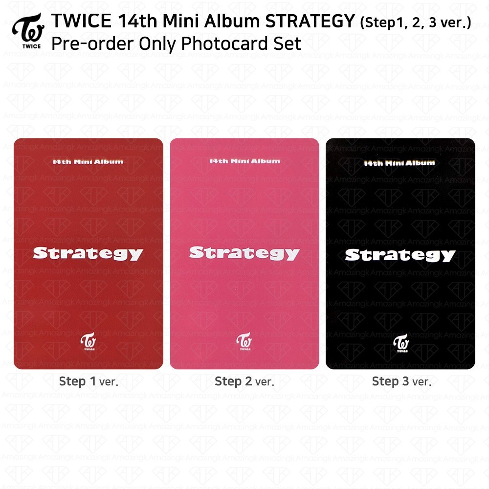 TWICE 14th Mini Album STRATEGY Step1,2,3,4 Photocard Postcard TWICE 14th Mini Album STRATEGY Step1,2,3,4 Photocard Postcard