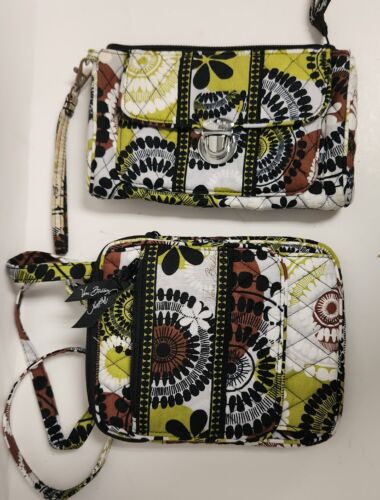 Vera Bradley- 1 Hipster Crossbody & 1 Sm. Tote Bag Purse in Cocoa Moss Pattern