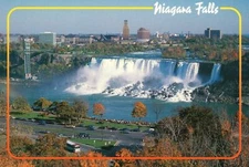 Impressive Autumn Colors American Falls Niagara Falls Canada CA Vintage Postcard