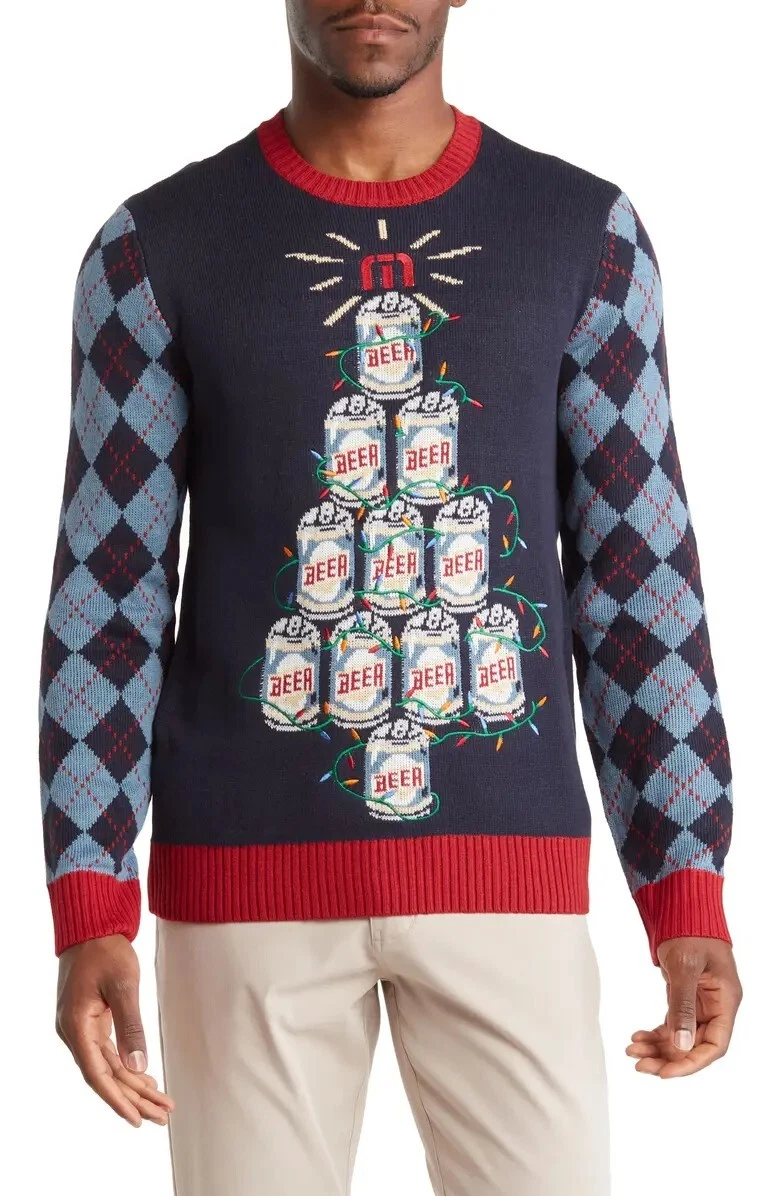 Travis Mathew Sweater MENS MEDIUM Ugly Christmas Ugly Sweater Good