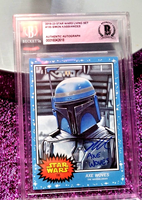 2019-23 STAR WARS LIVING SET BGS AUTHENTIC AUTOGRAPH AUTO #198 AXE WOVES