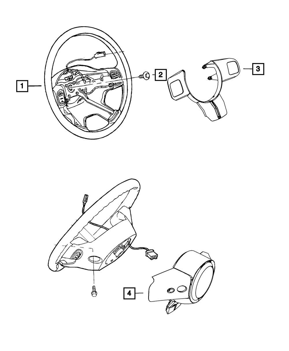 Genuine Mopar Steering Wheel 1XT461DVAA