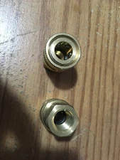 (2) 1/4" Plug x 1/4" Female NPT Brass Industrial Interchange Flow Through Couple