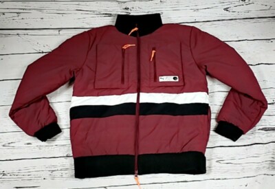 NWT! $250 Puma Parquet Quilted Puffer Jacket Burgundy 599940-01 Men's Size Small