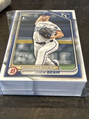 (50) 2024 Bowman Draft BD-75 DREW BEAM Royals 50 Card Lot 1st Bowman Paper