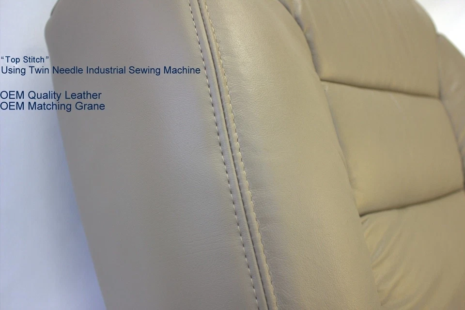 Chevy Silverado K1500 K2500 1995 96 97 99 parte inferior del conductor cubierta de asiento de cuero tostado Foto 3 de 4