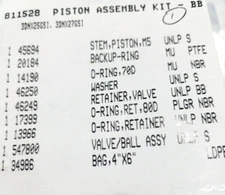 #811528  Cat Pumps Unloader Repair Piston Assembly 3DNX25GSI , 3DNX27GSI ,  3SPX