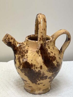 ANTIQUE FRENCH POT CRUCHE JUG PITCHER GARGOULETTE CONFIT POTTERY TERRACOTTA