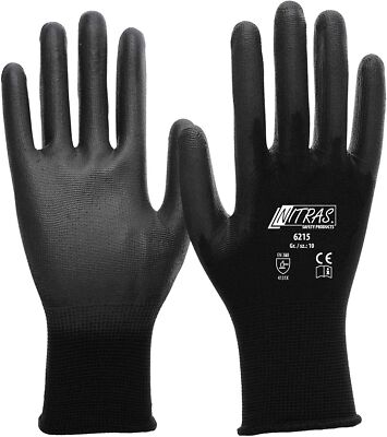 Nitras 6215 Nylon 12 Paar Strickhandschuh  Schutzhandschuhe Gartenhandschuh 6-11