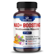 Ultra Herbs NAD Supplement 90 Count 7in1 Formula High Quality Natural Ingredi...