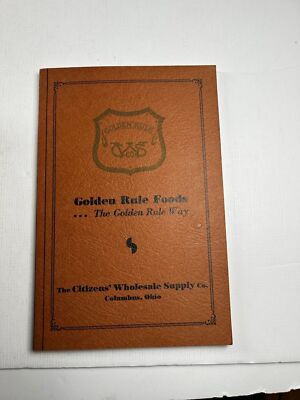 Vintage Cookbook Golden Rule Foots Wholesale Supply Columbus Ohio 