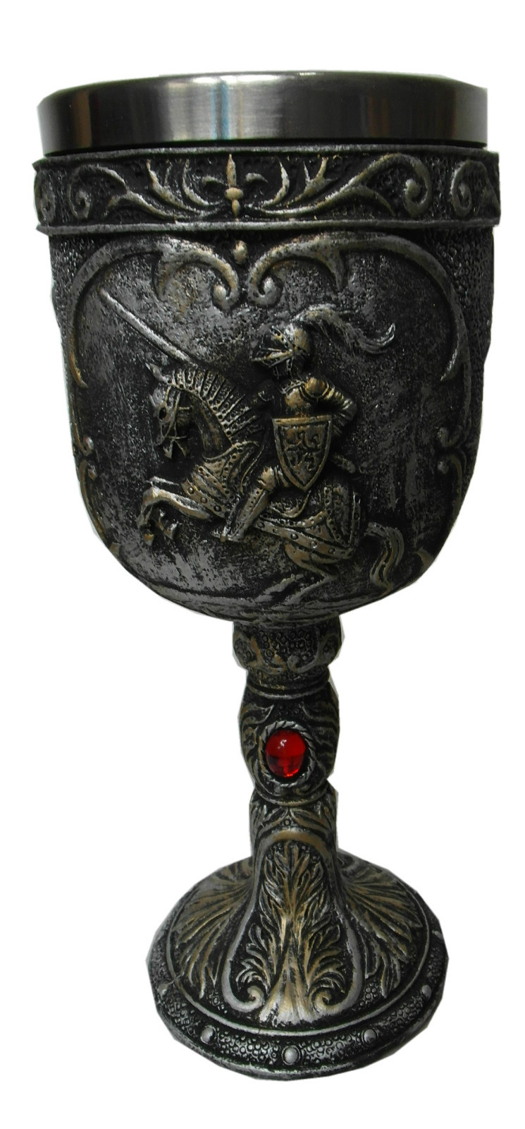 Mittelalter Weinkelch Ritter auf Pferd Trinkbecher Weinbecher Zaubertrunk Kelch