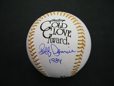 BOB DERNIER SIGNED BASEBALL WITH 