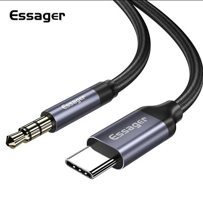 Essager Usb C To 3.5mm Aux Jack Adapter Speaker and Headphone 3.5mm Audio Cable