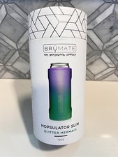 BRUMATE Hopsulator SLIM Can Cooler 12 oz GLITTER MERMAID NEW