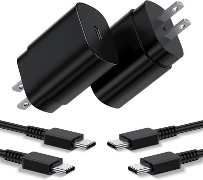2 Pack 25W Original USB C Super Fast Charger Block For Google Pixel 6 5 4 Pro XL