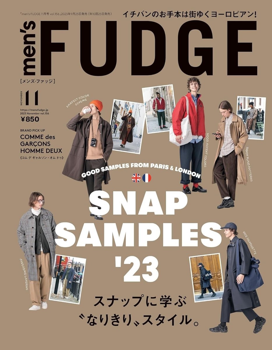 (´•ᴥ•`) FUDGE & men's FUDGE men's FUDGE Nov 2023. SNAP SAMPLE '23 LONDON & PARIS