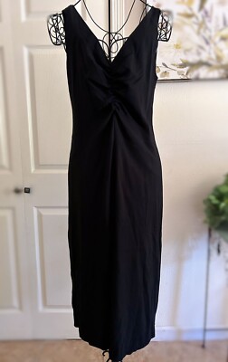 VINCE Black Tank dress sleeveless Ruched Front 100% Linen Size Medium | eBay VINCE Black Tank dress sleeveless Ruched Front 100% Linen Size Medium | eBay
