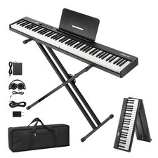 88-key folding piano keyboard, portable piano for beginners, digital piano gift
