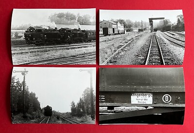 4 x DDR Eisenbahn Foto 1967/71 Dampflok BR 99 703 in Klingenberg ( 129972