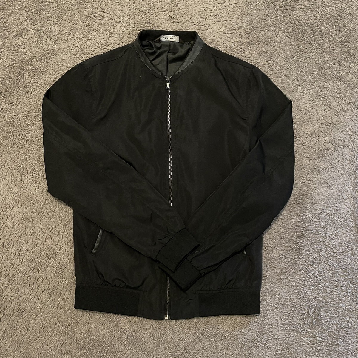 ZARA MAN ブラック MA-1ジャケット XL 中古・古着通販】ZARA (ザラ) MA-1ジャケット ブラック サイズ:Ⅼ