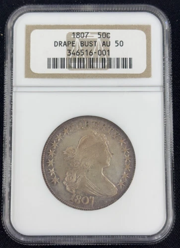 1807 Draped Bust half dollar NGC AU-50