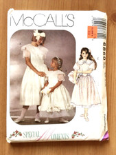 NEW 1993 McCALLS PATTERN #6860 *SPECIAL MOMENTS* DRESSES - GIRLS 4,5,6 - UNCUT