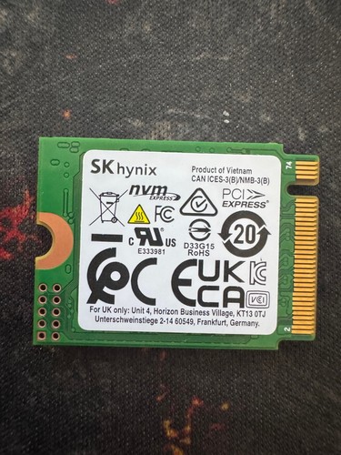 1TB 2230 NVMe SSD PVC10 SK hynix 0FJ91P PCIe 4.0 x4, ships from UK Seller - Picture 2 of 3