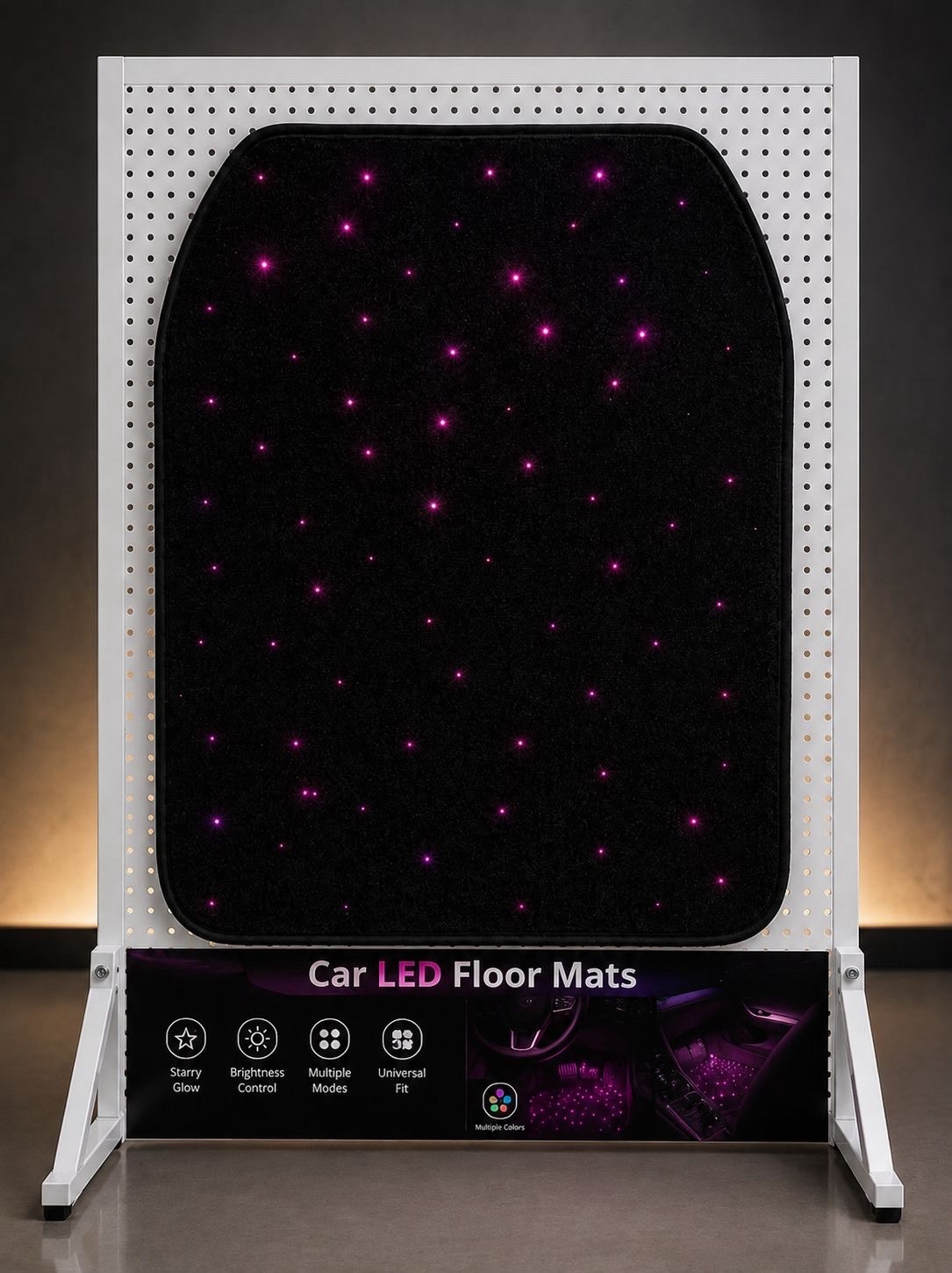 Universal LED Car Floor Mats RGB Remote  Control Star Light 