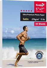 Koala Ultra Premium Photo Paper 5X7 in Satin Photo Printer Paper for Inkjet Prin