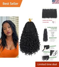 8 Pack Goddess Box Braids Crochet Hair 12 Inch Synthetic Boho Box Braids