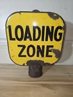 Vintage San Francisco CA LOADING ZONE Double Sided Porcelain Sign 10" By 10"
