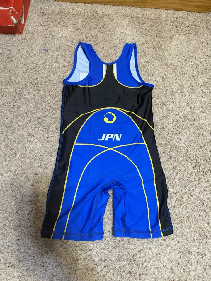 Singlet de lucha libre vintage de Japón grande azul Foto 4 de 4