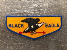 Boy Scout OA 482 Black Eagle Lodge Flap F1 First Flap in Pristine Condition