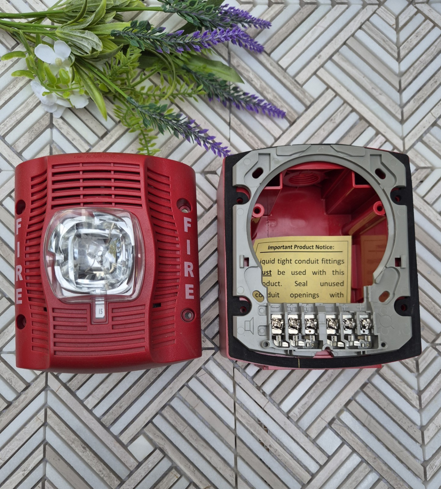 System Sensor SPSRK Outdoor Speaker Strobe Red Wall Fire Alarm Open Box ...
