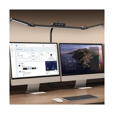 LED Desk Lamp with Clamp, 24W Architect Light, Auto-Dimming, Steple... Fast Ship