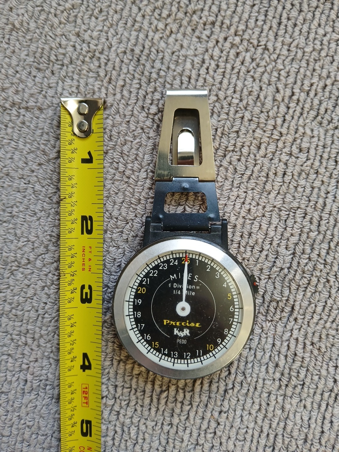 K&R PRECISE Pedo Vintage Pedometer Motion Activated Step Tracker. UNTESTED