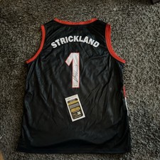 PORTLAND TRAILBLAZERS ROD STRICKLAND SIGNED AUTO JERSEY JSA CERTIFIED  Xl