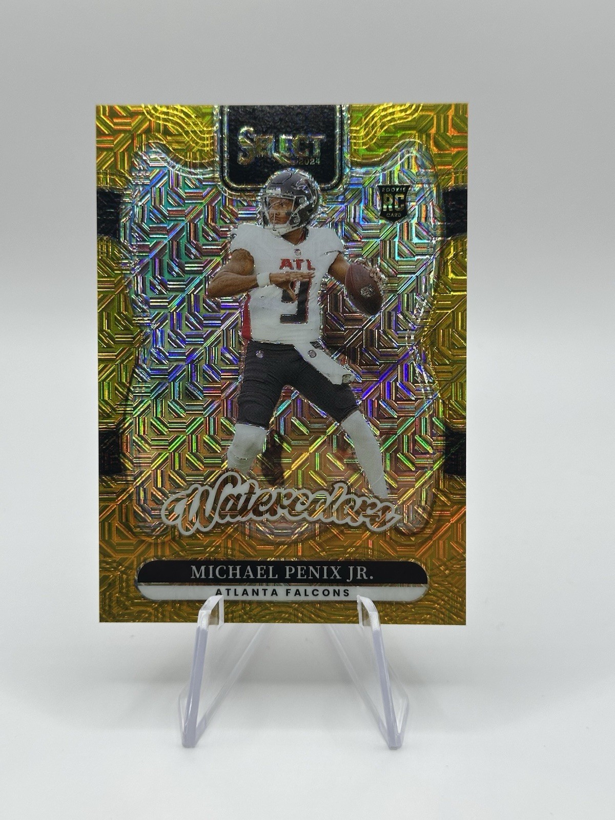 2024 Select Michael Penix Jr. Watercolors Gold Mojo /10 #17