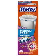 Hefty Medium Trash Bags, Fabuloso Scent, 8 26 Count Pack of 1 ,