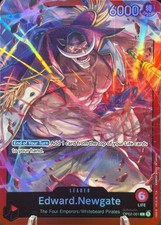• Edward Newgate • OP02-001 Leader SD15 RED Holo Foil One Piece TCG NM