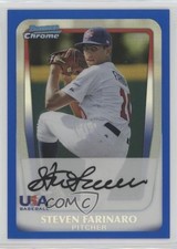 2011 Bowman Draft Chrome Prospects Blue Refractor 132/199 Steven Farinaro 1s8