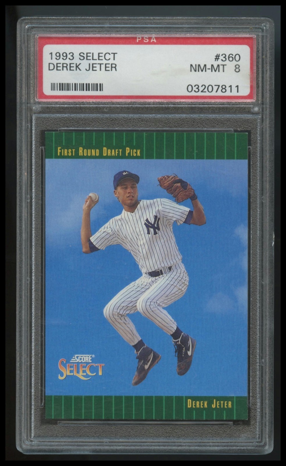 1993 Select #360 Derek Jeter New York Yankees RC Rookie HOF PSA 8 NM-MT