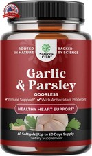 Concentrated Odorless Garlic Softgels - Parsley Extract & Aged Garlic Supplement