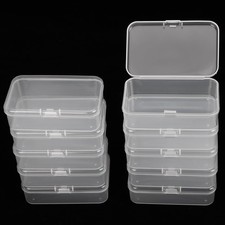 Philison 10 Packs Small Clear Plastic Beads Storage 3.34 x 2.16 x 1 in,