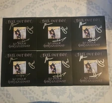 SIGNED! NEW! FALL OUT BOY SO MUCH FOR STARDUST CD WITH AUTOGRAPHED ART CARD